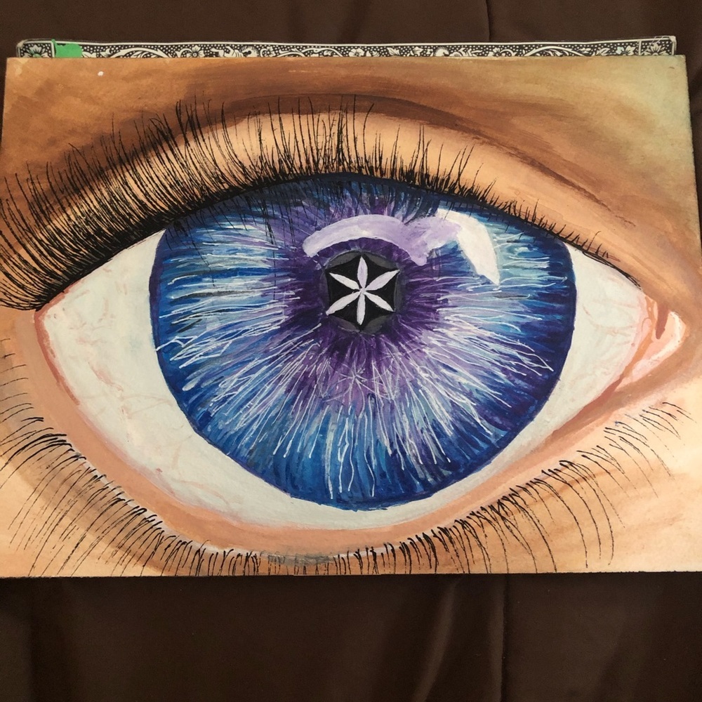 Original art work by me watercolor 3rd eye
